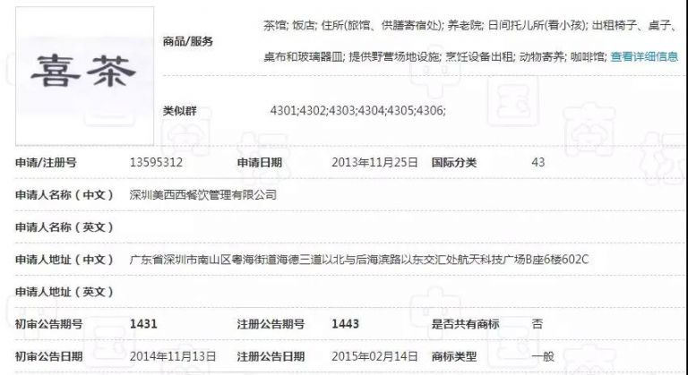 “喜茶”遇上“囍茶”，都是商標(biāo)惹的禍！